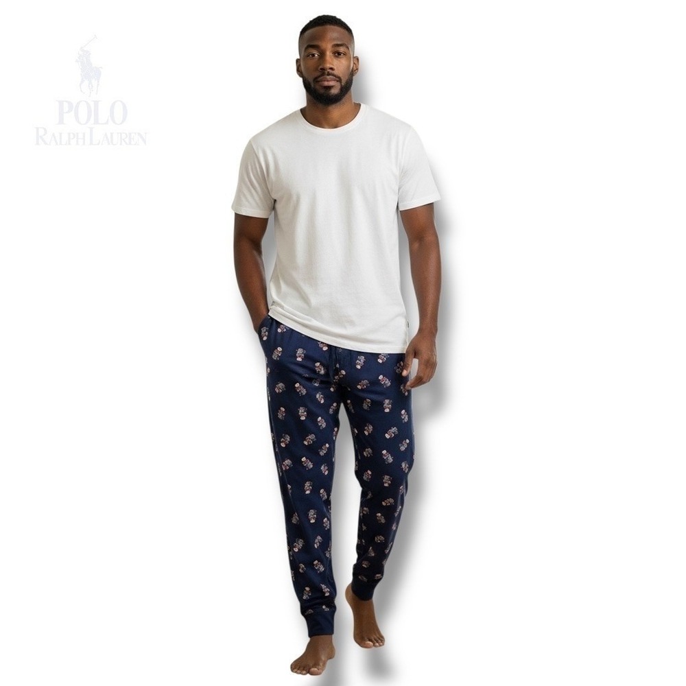 Polo Ralph Lauren Lounge Pants Men's Small S Blue All Over Bear Pajamas
